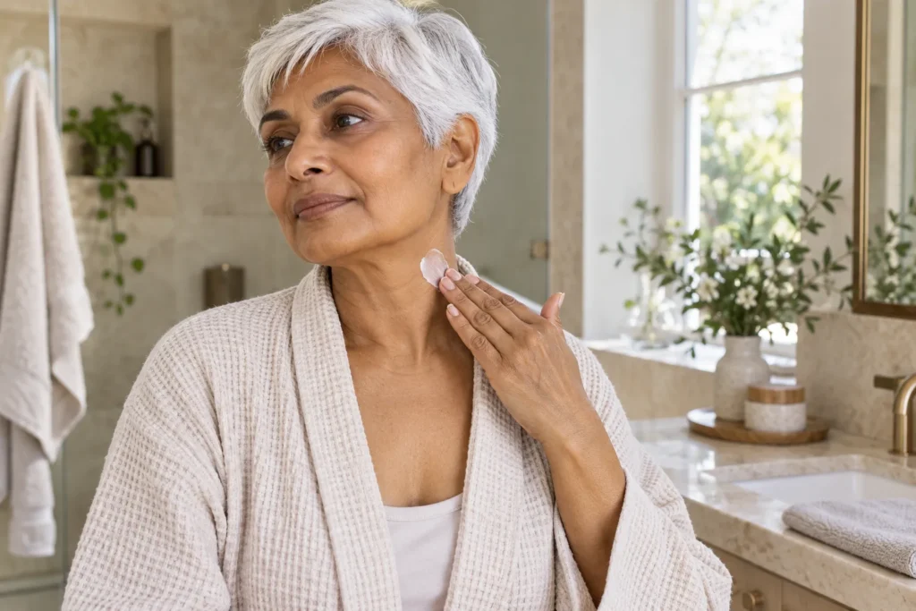 Moisturiser for dry mature skin and everyday skin hydration care